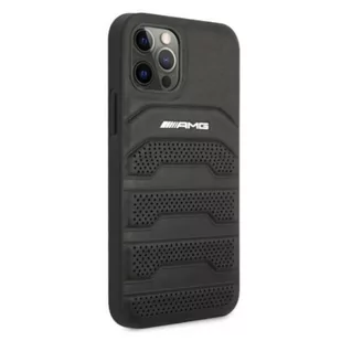 AMG AMHCP12LGSEBK iPhone 12 Pro Max 6,7" czarny/black hardcase Leather Debossed Lines - Etui i futerały do telefonów - miniaturka - grafika 4