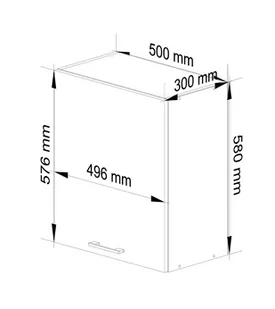 Szafka OLIWIA W50 H580 BIAŁA / BETON - Meble kuchenne - miniaturka - grafika 3