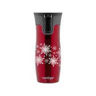 Kubki termiczne - Contigo Kubek termiczny West Loop 470ml Snow Stars - czerwony 2095849-SNOWSTARS - miniaturka - grafika 1