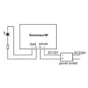 LVT Ściemniacz bezprzewodowy 20A radiowy RF do taśm LED + pilot 4472 - Wyłączniki światła i elektryczne - miniaturka - grafika 1