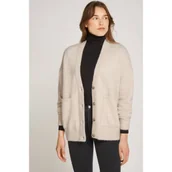 Swetry damskie - Calvin Klein Jeans Kardigan | Loose fit | z dodatkiem wełny - miniaturka - grafika 1