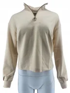 Bluzy damskie - Scotch Soda Bluza Damska Beżowa Z Zamkiem I Stójką 158/164 Kyb - miniaturka - grafika 1