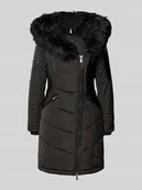 Płaszcze damskie - Płaszcz pikowany o kroju shaped fit z imitacji skóry model ‘NEWLINETTE’ - miniaturka - grafika 1