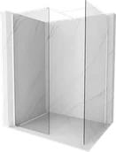 Ścianki i drzwi prysznicowe - Mexen Kioto ścianka prysznicowa Walk-in 150 x 105 cm, transparent, biała - 800-150-202-20-00-105 - miniaturka - grafika 1