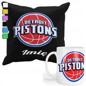 Gadżety dla niej i dla niego - ZESTAW KUBEK + PODUSZKA Z POSZEWKĄ- PREZENT DLA FANA DETROIT PISTONS + IMIĘ - miniaturka - grafika 1