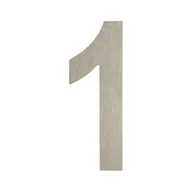 Numery na dom - Cyfra 1 wys.5 cm plastikowa srebrna - miniaturka - grafika 1