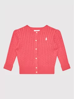 Swetry damskie - Ralph Lauren Polo Kardigan 312543047034 Różowy Regular Fit - grafika 1