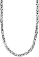 Naszyjniki męskie - 6 mm łańcuszek męski bransoletka łańcuszek męski naszyjnik łańcuszek męski, 35 cm srebrny łańcuszek ze stali nierdzewnej - miniaturka - grafika 1