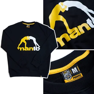 Bluza Męska Bez Kaptura Bawełniana Manto Logo 2.0 Czarna R. Xxl - Bluzy męskie - miniaturka - grafika 1