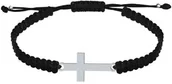 Biżuteria religijna - Bransoletka z Krzyżem srebro makrama GRAWER - miniaturka - grafika 1
