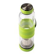 Shakery i bidony sportowe - Szklana butelka z zaparzaczem do herbaty Sulmona 550 ml, zielony - miniaturka - grafika 1