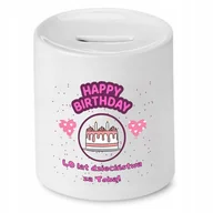 Skarbonki - SKARBONKA PREZENT NA URODZINY 40 40te 40-te z Nadrukiem ze Zdjęciem + Opakowanie na prezent (wzór 02) - miniaturka - grafika 1