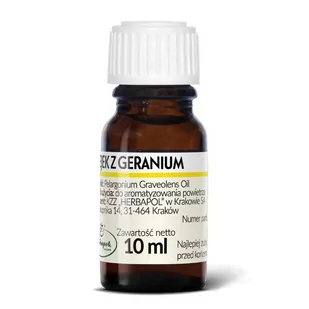 Naturalny olejek eteryczny Geranium 10ml Herbapol - Aromaterapia - miniaturka - grafika 1