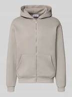 Bluzy męskie - Bluza rozpinana z kieszenią kangurka - miniaturka - grafika 1