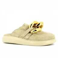 Klapki i japonki damskie - Beżowe klapki z zakrytymi palcami CARINII - Carinii - miniaturka - grafika 1