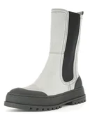 Botki damskie - Gabor Skórzane sztyblety w kolorze biało-antracytowym - miniaturka - grafika 1