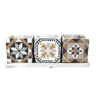 Donice - 3x Osłonka na Kwiaty Donica Portugalska Boho - miniaturka - grafika 1