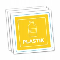 Kosze na śmieci - Naklejka na kosze do segregacji śmieci PLASTIK WODOODPORNA 1 sztuka - miniaturka - grafika 1