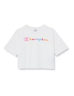 Koszulki i topy damskie - Champion Legacy American Classics-Logo Croptop Oversized S/S T-Shirt Dziewczyny i Dziewczyny, Biały, 11-12 lat - grafika 1