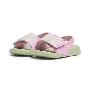 Buty dla dziewczynek - PUMA Mixed Kids Popcat 20 Backstrap AC Inf Sandały Śliskie, Różowy Lilac Pure Green, 27 EU - grafika 1