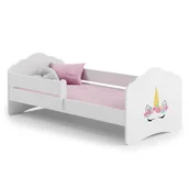 Łóżka dla dzieci i młodzieży - Łóżko dziecięce FALA z barierką 160x80 Róg jednorożca - miniaturka - grafika 1