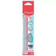 Ołówki - Maped Ołówek Blackpeps Pastel HB z gumką 12 szt. - miniaturka - grafika 1