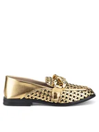 Mokasyny damskie - Badura Mokasyny CALLA-V179217-325 Złoty - miniaturka - grafika 1