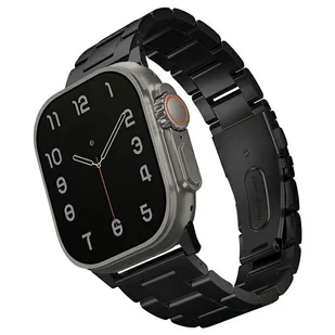 UNIQ pasek Osta Apple Watch 42/44/45/ 49mm Series 1/2/3/4/5/6/7/8/9/10/SE/SE2/Ultra/Ultra 2 Stainless Steel czarny/midnight black - Akcesoria do smartwatchy - miniaturka - grafika 1