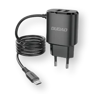 Ładowarki do telefonów - ST Ładowarka sieciowa Dudao 12 W - 2x USB + kabel Micro USB - miniaturka - grafika 1