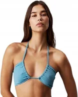 Stroje kąpielowe - CALVIN KLEIN DAMSKA GÓRA OD STROJU KĄPIELOWEGO NIEBIESKA XS JQA - miniaturka - grafika 1