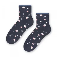 Skarpetki damskie - Steven 123 055 kropki melanżowy granat skarpetki damskie - miniaturka - grafika 1