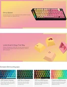 Gadżety dla graczy - Glorious Glorious GPBT Gradient Keycaps, ANSI Layout US, PBT, Dye-Sub - Grapefruit - miniaturka - grafika 1