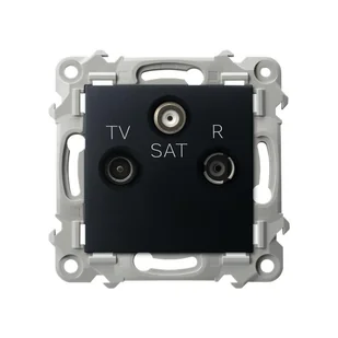 Ospel Szafir czarny metalik - Gniazdo RTV-SAT końcowe GPA-ZS/m/33 - Gniazdka elektryczne - miniaturka - grafika 1