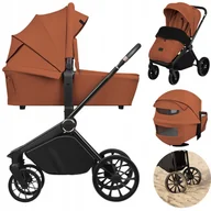 Wózki dziecięce - Wózek 2w1 GONDOLA SPACERÓWKA PRZÓD TYŁ AiryDots DUŻE KOŁA Lionelo Mika Plus - miniaturka - grafika 1
