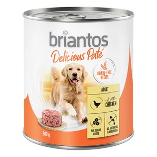 Briantos Delicious Paté, 6 x 800 g - Kurczak - Mokra karma dla psów - miniaturka - grafika 1