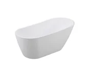 Wanny - Wanna wolnostojąca Besco Melody 170x80 cm owalna biały połysk syfon i maskownica grafit WAS-170-MGR - miniaturka - grafika 1