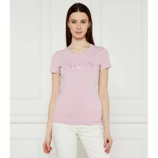 GUESS T-shirt Slim Fit - Koszulki i topy damskie - miniaturka - grafika 1