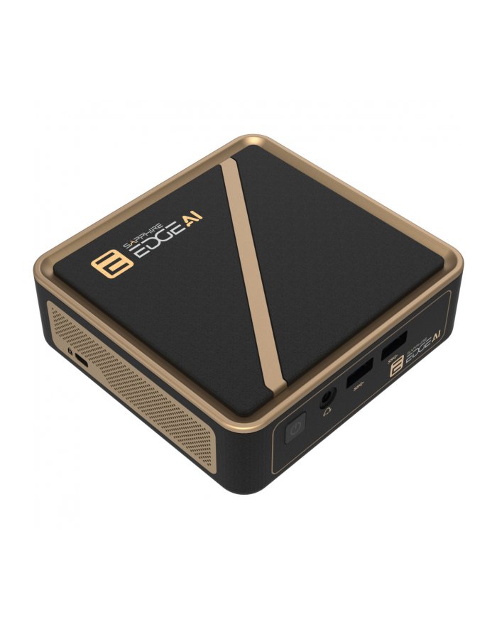 SAPPHIRE EDGE AI 340 BAREBONE AMD Ryzen AI 5 340 WITH WIFI BT MODULE VESA MOUNT POWER ADAPTER AND POWER CORD W/O SSD AND MEMORY 4H020-06-40G