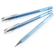 Długopisy - Pentel K110-DMNX Hybrid Dual Metallic długopis żelowy - błyszczący żel, kolor niebiesko-szary/metaliczny, niebieski i srebrny, grubość linii 0,5 mm, 1 szt. - miniaturka - grafika 1