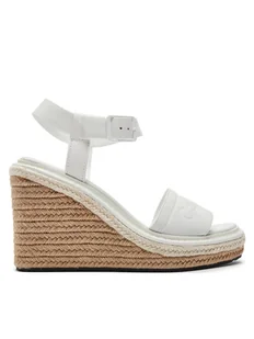 Calvin Klein Espadryle Wedge Sandal 70 He HW0HW02050 Biały - Espadryle damskie - miniaturka - grafika 1