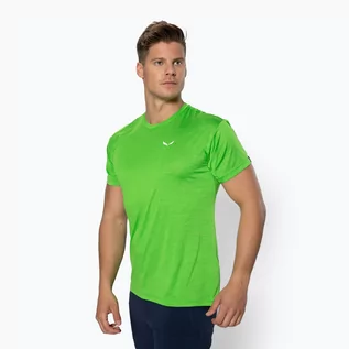 Koszulki sportowe męskie - Salewa Koszulka trekkingowa męska Puez Melange Dry 5649 zielona 26537 - grafika 1
