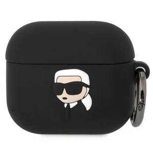Karl Lagerfeld etui do Airpods 3 KLA3RUNIKK czarne 3D Silicone NFT Karl - Akcesoria do słuchawek - miniaturka - grafika 1