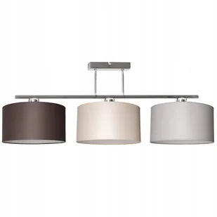 Lampa Wisząca Nowoczesna Abażur Materiał Chrom Led - Lampy sufitowe - miniaturka - grafika 1