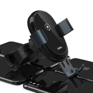 Remax automatycznie zamykany uchwyt samochodowy + bezprzewodowa ładowarka Qi 10W czarny (RM-C39) - Ładowarki do telefonów - miniaturka - grafika 7
