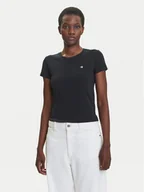 Koszulki i topy damskie - Converse T-Shirt 10027252-A02 Czarny Slim Fit - miniaturka - grafika 1