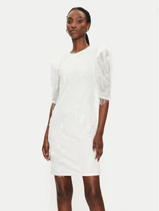 YAS Sukienka koktajlowa Bella 26034900 Biały Regular Fit - Sukienki - miniaturka - grafika 1