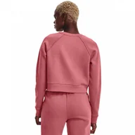 Bluzy sportowe damskie - Damska bluza treningowa nierozpinana bez kaptura Under Armour Project Rock UA Hm Gym Flc Crw - UNDER ARMOUR - miniaturka - grafika 1
