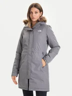 Kurtki damskie - The North Face Parka Zaneck NF0A8DZN Szary Regular Fit - miniaturka - grafika 1
