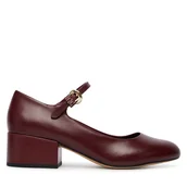 Czółenka - Czółenka Tommy Hilfiger Heeled Maryjane Buckle FW0FW09347 Bordowy - miniaturka - grafika 1
