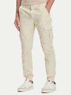 Spodnie męskie - Tommy Jeans Joggery Austin DM0DM21791 Beżowy Slim Fit - miniaturka - grafika 1